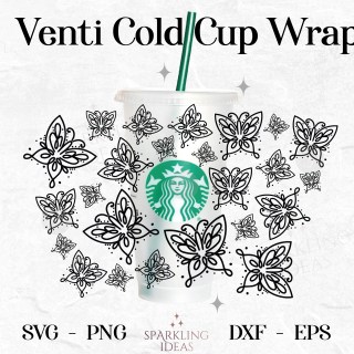 Magical Butterfly Wrap For Cold Cups SVG Encanto Cold Cup Madrigal Butterfly Encanto Bruno Family is everything