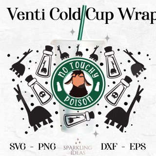 No Touchy Poison Wrap For Cold Cups SVG Llama Extract Cold Cup The Poison Yzma’s Potions SVG Wrap, Kuzco Llama Cold Cup Llama Extract