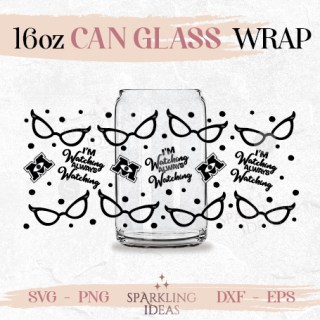 Always Watching Can glass SVG 16oz Roz Libbey Glass Svg Monster Inc Wrap