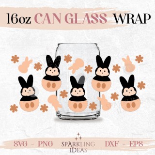 Mouse Peeps Can Glass SVG, Mouse Pants Easter Bunny Cut File Svg, Happy Easter Holiday Wrap Svg, Marshmallow Peeps Svg