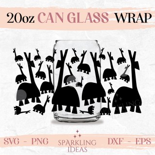 Kuzcos Llama Libbey Can Glass Wrap 20 oz SVG