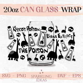 Kuzcos Poison Libbey Can Glass Wrap 20oz SVG