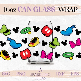 Mouse Friends Icons Libbey Wrap SVG