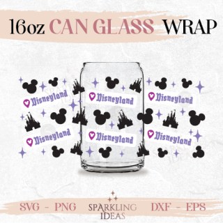 Magical Destination Drop Pin Can Glass SVG, Mouse Ears Location Wrap Svg, Magic Ears Inspired Svg 
