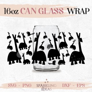Kuzco's Llama Can glass wrap SVG 16oz, Llama Extract Libbey Glass Can Svg, Kuzco Llama Can Glass SVG