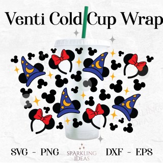 Sorcerer Hat Mouse Headband No Hole Starbucks Wrap