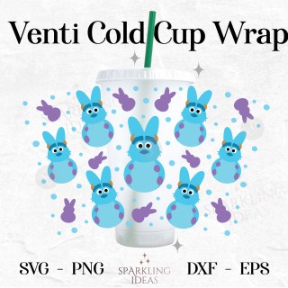 Sulley Easter Peep No Hole Starbucks Wrap SVG
