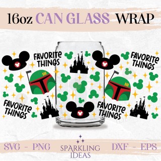Boba Fett Star Wars Libbey Wrap SVG