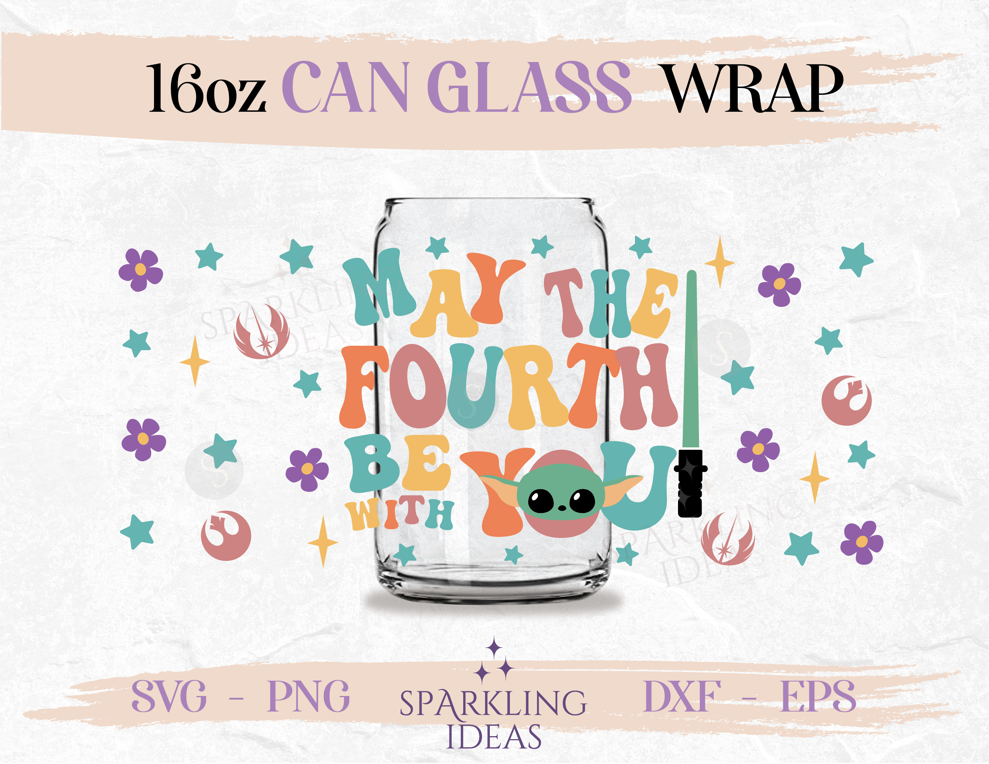 May the Fourth be with you Retro SVG