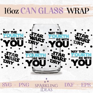 May the 4th be with you, Star Wars Day, Libbey 16oz