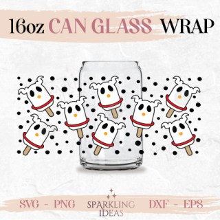 Zero Popsicles Can glass SVG 16oz, Ice Cream Glass Svg, Summer Snack  Coffee Can Svg, Dog Zero Wrap SVG