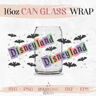 Boho Halloween Can glass wrap SVG 16oz, Magical Place Halloween Glass Svg, Halloween Mouse Wrap svg, Mouse Bats svg