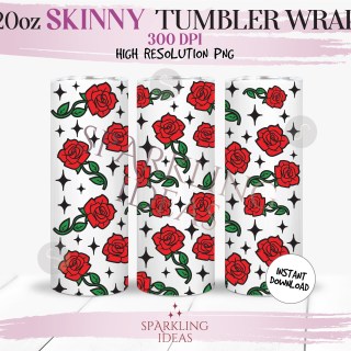 20 oz Enchanted Rose Tumbler Wrap, Beauty and the Beast Tumbler png, Beauty & the Beast Enchanted Rose Digital png Sublimation