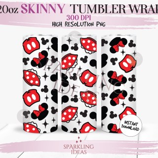20 oz Mouse Dress Tumbler Wrap, Mouse Pants Tumbler png, Mouse Ears Inspired Digital png Sublimation