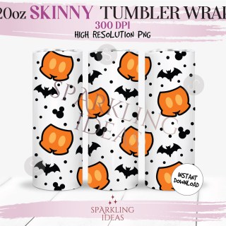 20 oz Skinny Tumbler Mickey Pants Halloween Wrap, Mickey Halloween Tumbler, Halloween Digital PNG Sublimation